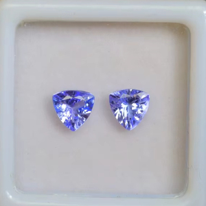 Bijoux en tanzanite naturelle Triangle de pierres précieuses à facettes 4mm à 7mm Tanzanite naturelle en vrac Tanzanite bleue de qualité supérieure - Product Image 4