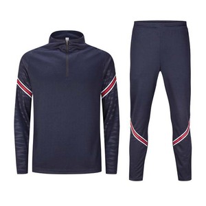 Survêtements d'entraînement pour hommes personnalisés 2024, 100% coton, respirants, deux pièces, hiver, fermeture éclair, logo personnalisé, design de survêtement - Product Image 1