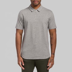 OEM Custom Men's for Shirts Breathable Polyester/Cotton Jersey Half Zip Solid <b>Compressed</b> Plus Size Embroidery Print Hot Sale - Product Image 3