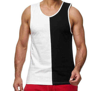 Camisetas sin mangas de punto personalizadas con logo para hombre, de tela transpirable, para entrenamiento, al por mayor, estilo liso para gimnasio y moda urbana. - Product Image 1