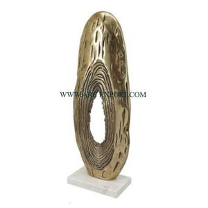Escultura decorativa en forma de árbol de centros turísticos Color dorado con base en forma de raíz Diseño único Mesa Escritorio Oficina Objetos y estatua - Product Image 5