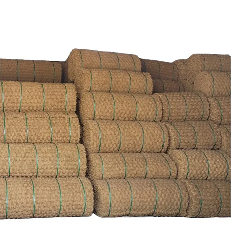 Лидер продаж, производство кокосовой косы из Вьетнама, коврики из 100% натурального кокосового волокна ручной работы