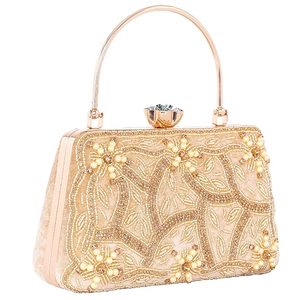 Bolso de mano de alta calidad con bordado floral de seda y cuentas, hecho a mano, forma personalizada, diseño étnico vibrante, accesorio para fiestas. - Product Image 2