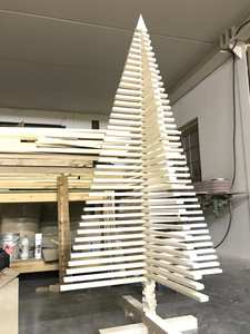 ARBRE DE NOËL DE FÊTE DÉCORATION ÉCOLOGIQUE CADEAU FAIT MAIN Arbre en bois ornemental Fabriqué en cerisier un arbre pour toute saison - Product Image 5