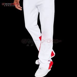 กางเกงวอร์มปลายบานสำหรับผู้ชายทรงโอเวอร์ไซส์และผ้าฝ้ายหนาสำหรับฤดูใบไม้ร่วง - Product Image 6