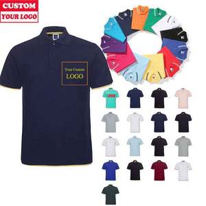 Venta al por mayor de peso pesado orgánico elástico cuello Golf algodón camisas con logotipo personalizado barato mixto Stock Polo camiseta - Product Image 1