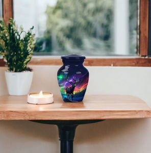 Vente en gros d'urnes funéraires en métal de haute qualité Urnes funéraires design moderne cendres funéraires avec boîte en velours - Product Image 2