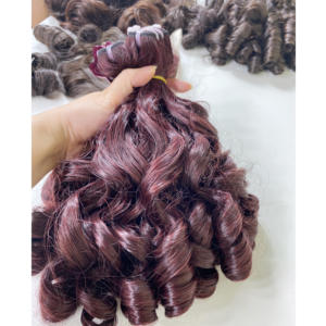 Trama rizada al agua, pelucas frontales de encaje HD a granel, extensiones de cabello rizado hinchable teñido sin pegamento, gran stock, trama doble de cabello virgen - Product Image 2