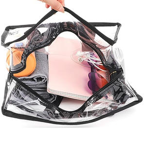 Women's Large Transparent PVC Cosmetic Tote <b>Bag</b> Fashion Style with <b>String</b> Closure for Daily Use - Product Image 5