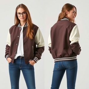 Customized Varsity Baseball Jacket Wool Body Leather Sleeves Warm Inside Polyester Liner Chenille <b>Patch</b> Embroidery Letterman - Product Image 3