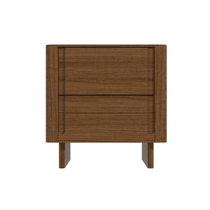 Paire de tables de chevet en bois foncé Emile Mobilier durable Teck Acajou Bois de Suar Rotin Hôtel 2310196 - Product Image 1