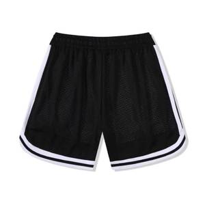 Short de basket-ball mi-long en maille pour homme personnalisé 100% coton imprimé étoiles décontracté Style de base taille élastique - Product Image 3