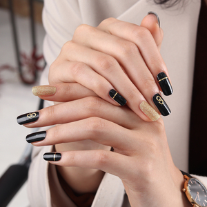 Tiras de uñas de Gel de alta calidad Signity 3D superventas negro rojo fácil salón pegatinas de uñas moda coreana artículo Decoratio - Product Image 3