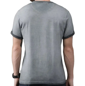 Venta al por mayor hombres ácido piedra lavado Boxy camisetas 100% algodón secado rápido Streetwear Hip Hop Vintage Logo de gran tamaño para Fitness - Product Image 4