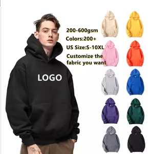 Sweat-shirts à capuche unisexes personnalisés de haute qualité en coton GSM lourd, coupe classique, logo personnalisé, grandes tailles, impression numérique pour l'hiver - Product Image 1