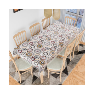 Nappe de table à fleurs en coton durable rose pastel certifiée OEKO TEX 300 TC à séchage rapide parfaite pour le réglage de la table de fête Diwali - Product Image 4