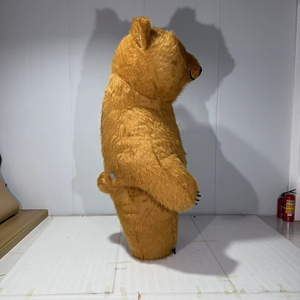 Costume da Mascotte Gonfiabile Orso Bruno Baige per <span class=keywords><strong>Adulti</strong></span>, Tuta da Orso Cartoonesco per Eventi e Feste - Product Image 6