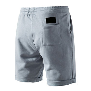 Short d'été unisexe grande taille personnalisé 100% toile de coton respirant séchage rapide fermeture à la taille élastique solide style High Street - Product Image 6