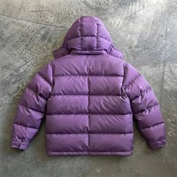Blouson d'hiver matelassé à capuche zippé pour homme, respirant, avec logo personnalisé, style streetwear oversize