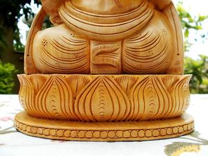 "Éléphant en bois fait à la main sculpture traditionnelle artisanale en bois artisanat statue Artisan éléphant Figurine maison - Product Image 6