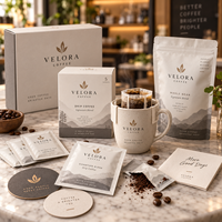 Coffret cadeau de café personnalisé AT PACK avec logo |   Boîtes et Sachets d'Emballage Premium pour Café Filtré, Idéaux pour Torréfacteurs, Cafés et Spécialités