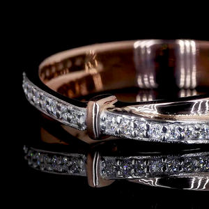 แหวนเพชร14K 18K สีทองทรงกลมทรงกลมแวววาว - Product Image 3