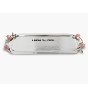 Excellent Quality Handmade <b>Mirror</b> Serving <b>Tray</b> <b>Round</b> Shape Luxurious Durable Design for Home and Parties - Product Image 3