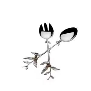 Recién llegado, superventas, juego de servidor de ensalada, juego de cubiertos de acero inoxidable con cubiertos de plata con mango, utensilios de cocina para té - Product Image 2