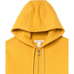 Sweat-shirt à capuche oversize pour homme 100% coton 320GSM unique pour impression bouffante couleurs unies hiver fermeture éclair complète sports de plein air uni - Product Image 4