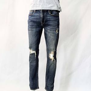 وصول جديد مخصص عارضة الرجعية كسول شارع عالية على غرار الهيب هوب خليط ممزق الرجال الجينز الساق واسعة بأسعار رخيصة جدا - Product Image 2