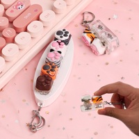 Porte-clés personnalisé Patte de Chat, Clicker mécanique sur mesure, Jouet anti-stress mignon pour bureau, Cadeau sensoriel TDAH ASMR