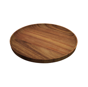Plato de servicio redondo de madera de acacia hecho a mano de alta calidad Acabado natural Ecológico y sostenible - Product Image 4