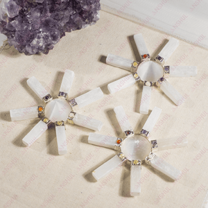 Pierre de sélénite blanche naturelle, tour de chakra, générateur d'énergie, pyramide de guérison, cristal pour la méditation et la décoration - Product Image 4