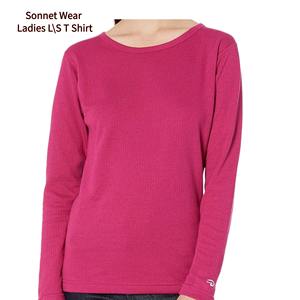 T-shirt décontracté pour femmes, col rond, tricot fin, manches longues, coupe ajustée - Product Image 5