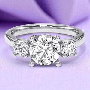 Vòng Cắt <span class=keywords><strong>3</strong></span>.00 Carat F-G/Vs Phòng Thí Nghiệm Grown Kim Cương Prong Set <span class=keywords><strong>3</strong></span> Đá Engagement Ring Made Trong Rắn Vàng Cho Phụ Nữ - Product Image 6