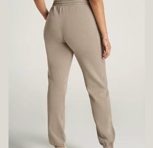 Pantalon de survêtement en coton pour femmes, jogging d'hiver décontracté, pantalon uni imprimé et personnalisé à l'avant plat et écologique OEM ODM vente en gros - Product Image 4