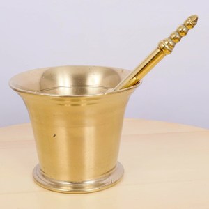 Household Brass Mortar and Pestle for Home Restaurant <b>Kitchen</b> <b>Accessories</b> Herb & Spice Tools Granite Medicine Grinder Masher - Product Image 6