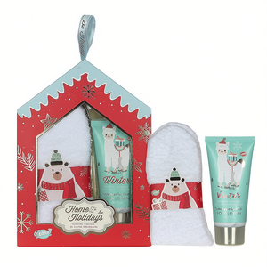 Set per la Cura della Pelle da Viaggio 'Felici Festività' con Sapone per Mani a Forma di Pinguino da 320ml, 'Hello Winter' - Product Image 2