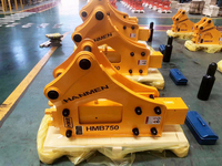 Marteau brise-roche hydraulique silencieux de type boîte SB43, modèle HMB750, diamètre de la pointe de 75 mm, pour engins de 6 à 9 tonnes – Vente en gros, populaire pour la démolition