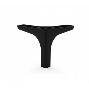 Pieds de meubles en plastique noir en forme de T de 12 cm, pieds de canapé robustes, design minimaliste pour salon, convient aux armoires, aux placards, aux meubles TV - Product Image 1