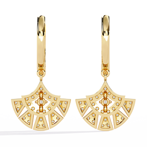 Magnifiques boucles d'oreilles en or massif 18 carats avec diamants de laboratoire, plaquées rhodium, certifiées IGI, pour mariage et fiançailles - Product Image 4