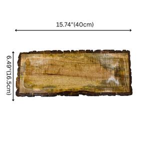 Elegante bandeja de madera de mango hecha a mano para servir desayuno de hotel y comida de fiesta de World Craft Impex - Product Image 2