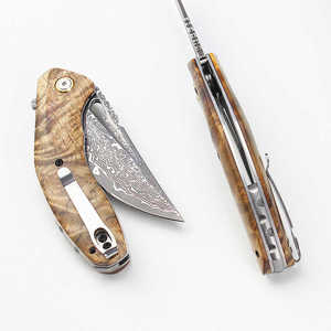 Nuevo diseño OEM personalizado 9011 12C27 mango negro utilidad Multi descuento bolsillo supervivencia Mini táctico al aire libre cuchillo de titanio - Product Image 6