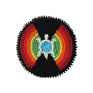 Handmade Seed <b>Beaded</b> Embroidery Christmas Table <b>Coaster</b> Festive <b>Beaded</b> Embroidery Seed Beads Christmas Drink <b>Coaster</b> - Product Image 6