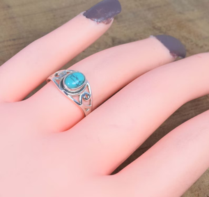 Piedra preciosa de Plata de Ley 925 azul turquesa, regalo de piedra natal de diciembre para Navidad, joyería de piedras preciosas naturales para la moda - Product Image 4