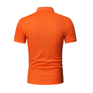 Patrón sólido de rendimiento de talla grande Casual de media manga de algodón para Polo Logo bordado de moda transpirable impreso - Product Image 2