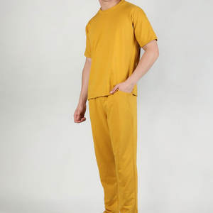 Logo imprimé bas quantité minimale de commande Premium hommes t-shirt et pantalon ensemble nouveauté vêtements confortables hommes été t-shirts et pantalon ensemble - Product Image 5