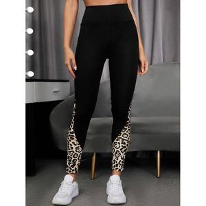 Leggings de Yoga con Estampado de Leopardo, Estilo Europeo Americano, para Mujer, Cintura Alta, Levanta Glúteos, Absorbe el Sudor, Pantalones para Correr - Product Image 1