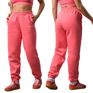 Haute qualité 100% coton pantalons de survêtement femmes doux polaire français éponge Joggers avec Logo personnalisé tenue décontracté pantalon pantalon - Product Image 6