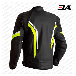 Chaqueta de Motociclismo para Hombre Zuzuki, de Cuero Vacuno Genuino, con Protección de Nivel 2 CE y Soporte para la Espalda - Product Image 2